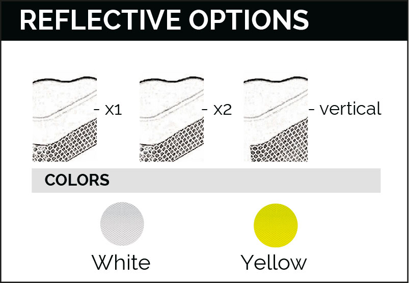 traffic delineator post reflective options